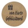 K101 rol @ 500 permanent rond 35 kraft zwart bedrukt van harte gefeliciteerd K101 rol @ 500 permanent rond 35 kraft zwart bedrukt van harte gefeliciteerd